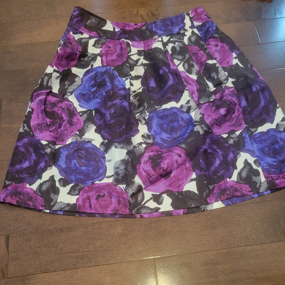 Michael Kors floral silk skirt